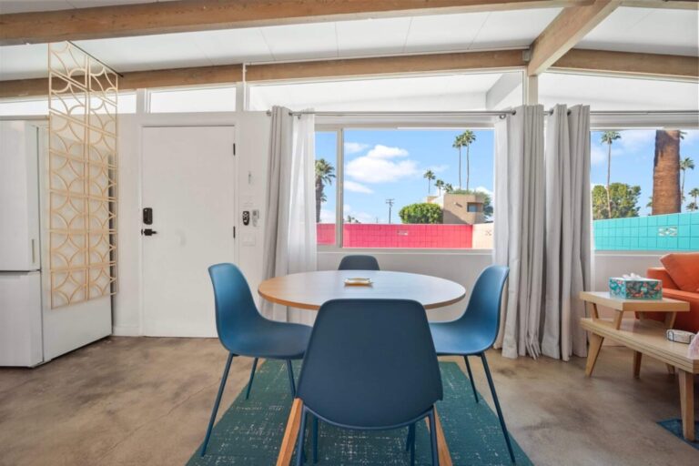 House dining table by the front windows