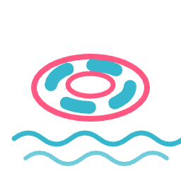 Pool float on water icon