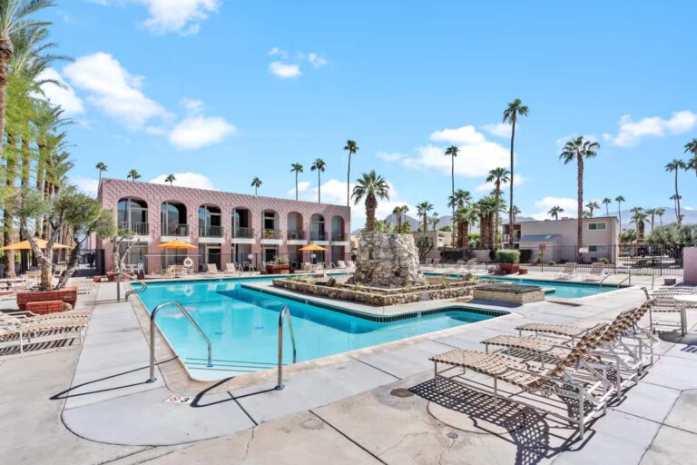 Pool with lounge chairs