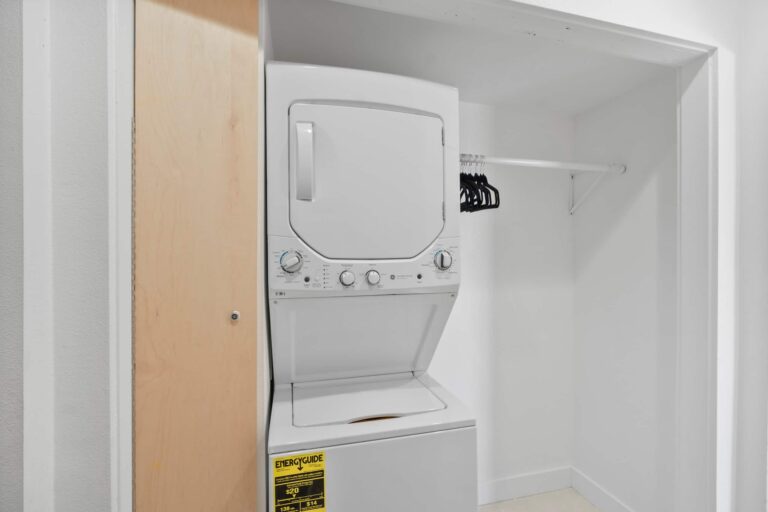 Pink condo washer and dryer